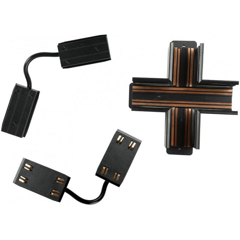 kruisconnector magneetrails IP20 staal zwart