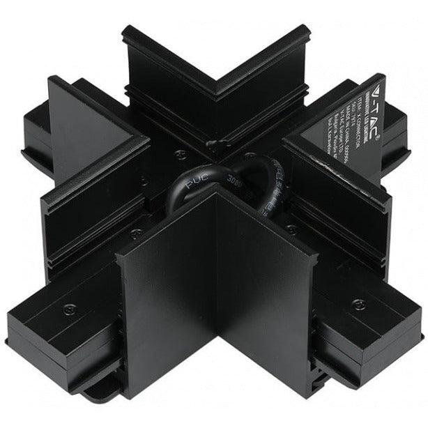 kruisconnector magneetrails IP20 staal zwart