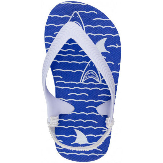 tienerslippers Acapulco junior PVC blauw wit maat 25