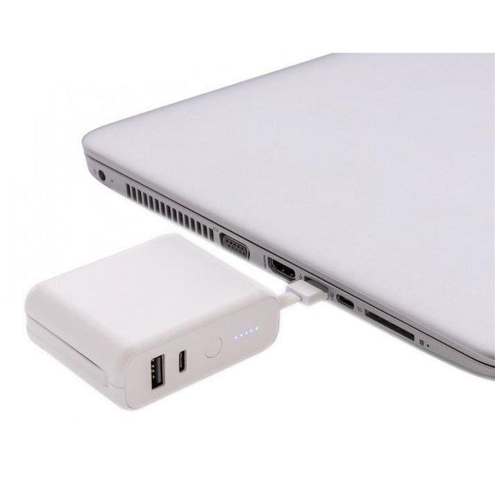 Xd collection Powerbank met draadloze oplader 7,2 cm wit