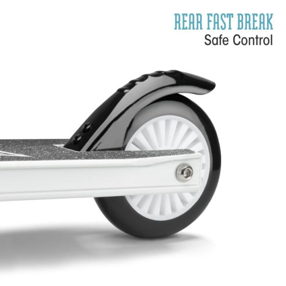 Invert stuntstep voetrem junior zwart wit