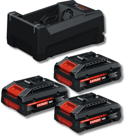 Bosch expert starterset 3xexba18v-40 + gal12v 18v-80