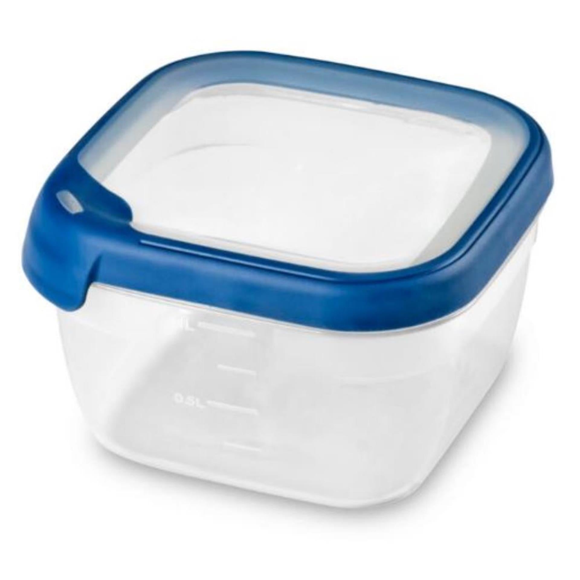 Curver grand chef vershoudbak vierkant 1,2l transparant donkerblauw