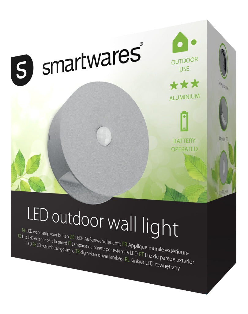 Ranex Ranex RA-1004236 Led Wandlamp Voor Buiten Met Sensor 0,5 W 60 Lm Grijs