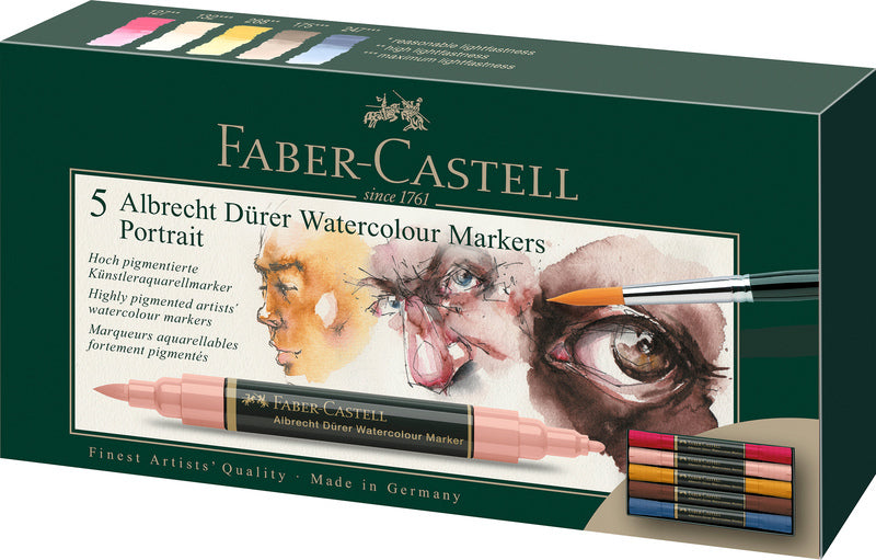 Faber castell fc-160307 wk25aquarel marker fc albrechtdürer 5 stuks portret