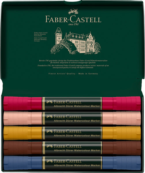 Faber castell fc-160307 wk25aquarel marker fc albrechtdürer 5 stuks portret