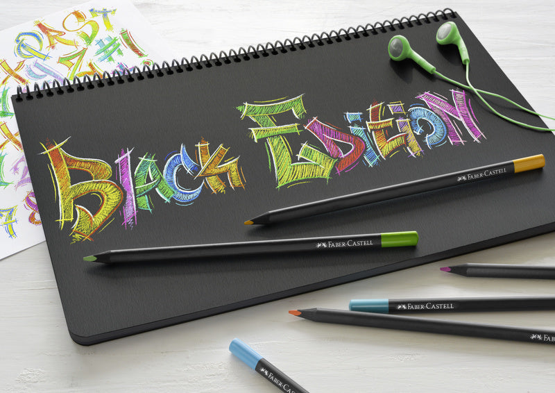 Faber castell fc-116412 kleurpotloden zwarte editie in etui 12 stuks