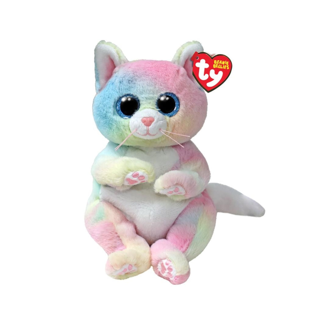 Ty Beanie Babies Bellies Jennie Regenboogkat, 15cm