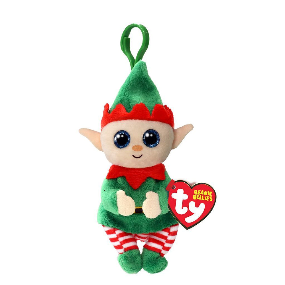 Ty Beanie Boo's clip kerst elfonzo buikje, 7 cm