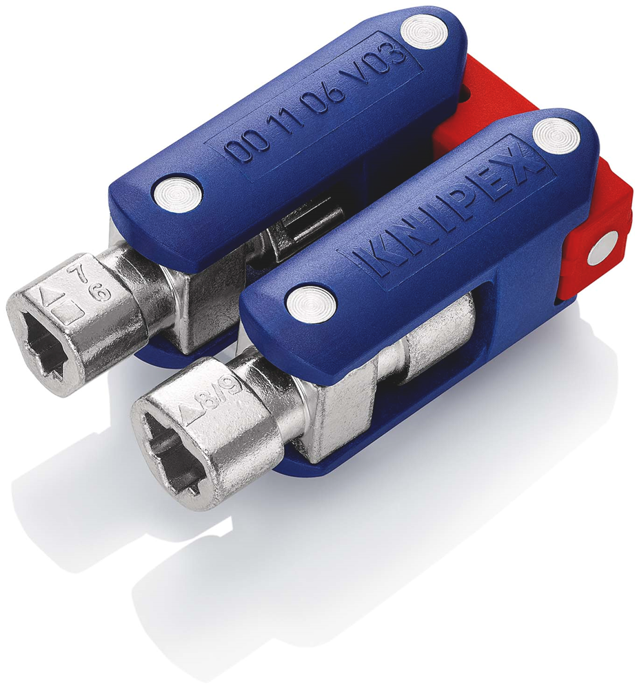 Knipex schakelkastsleutel doublejoint 00 11 06 v03 dopsleutel (blauw rood)