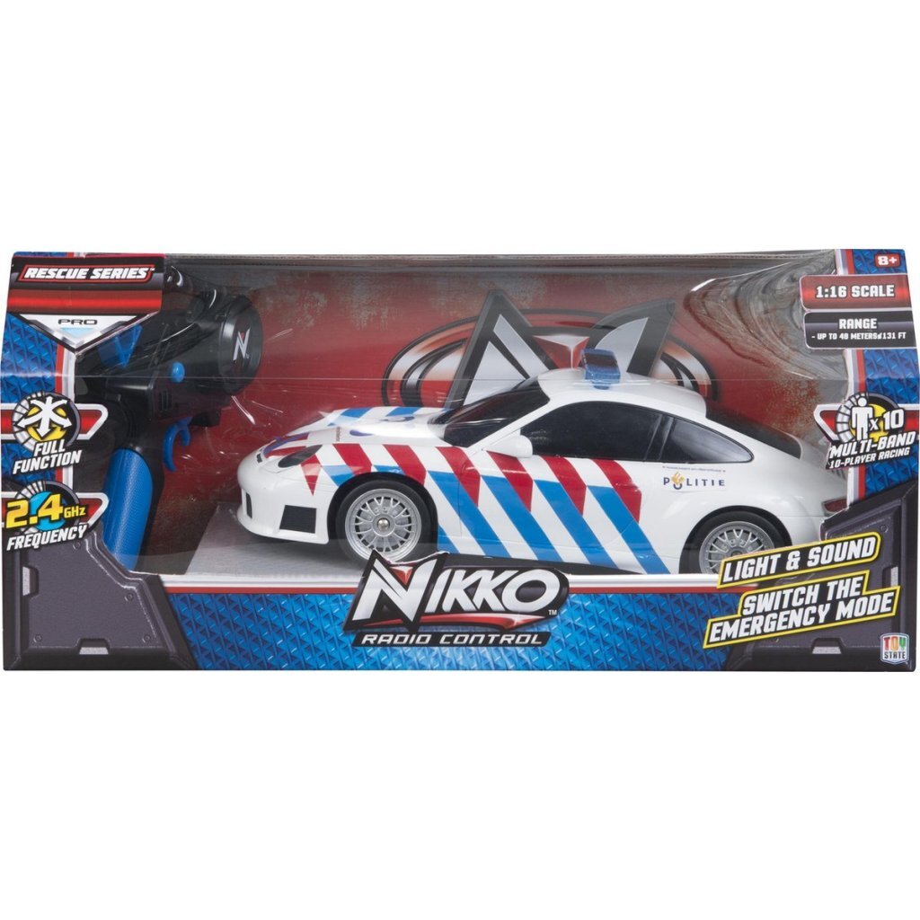 Nikko rc porsche politie 1:16 + licht en geluid