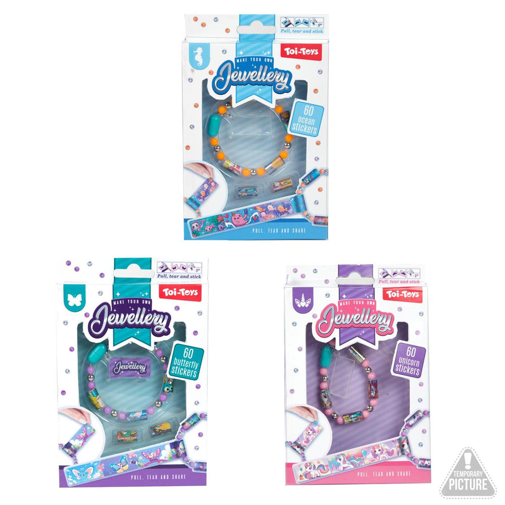 Toi-toys jewellery armband met stickerkralen 3 assorti