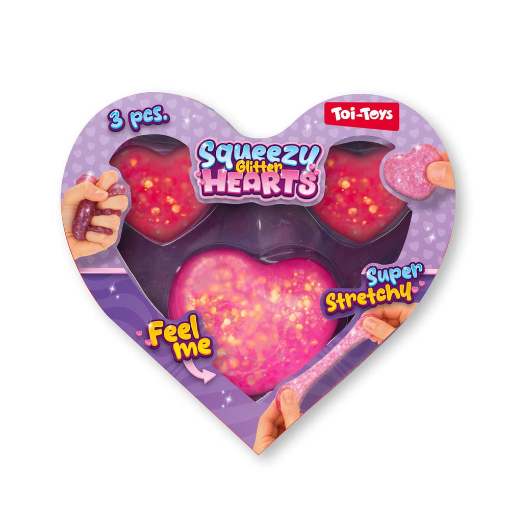 Toi-toys fun knijphartjes -sugarglitter- 4,5-6,5cm 3st 2ass