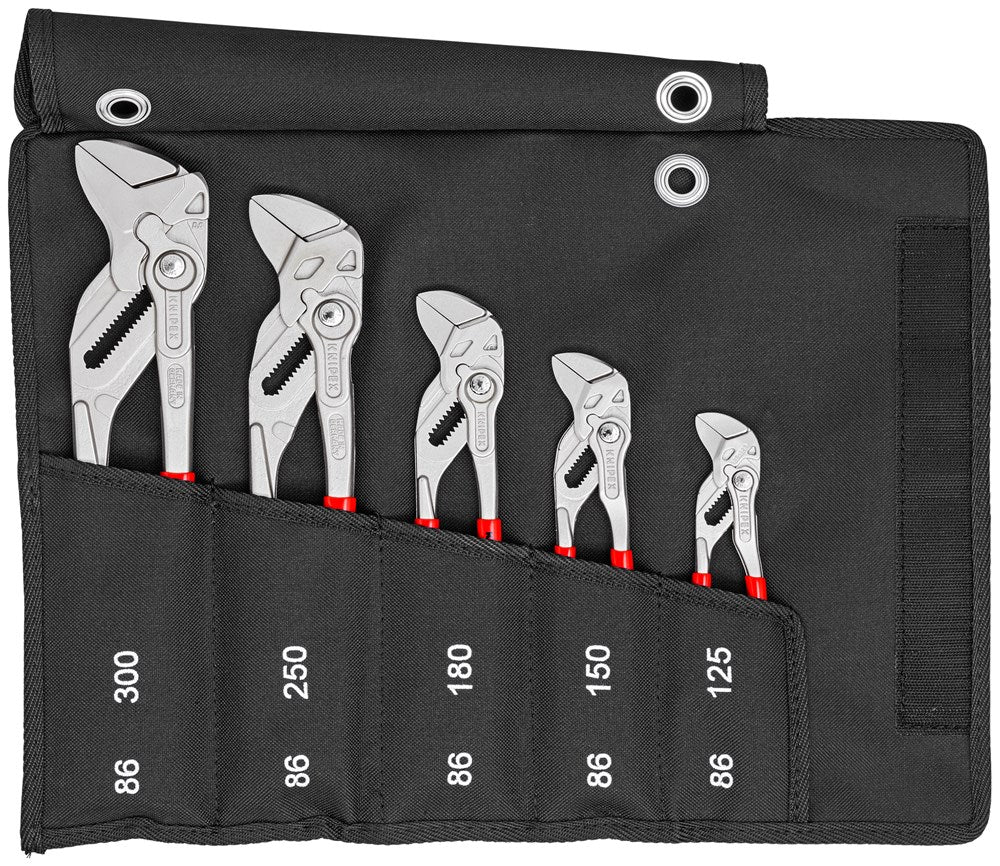 Knipex sleuteltangenset 00 19 55 s4, 5-delig (rood, incl. roltas)