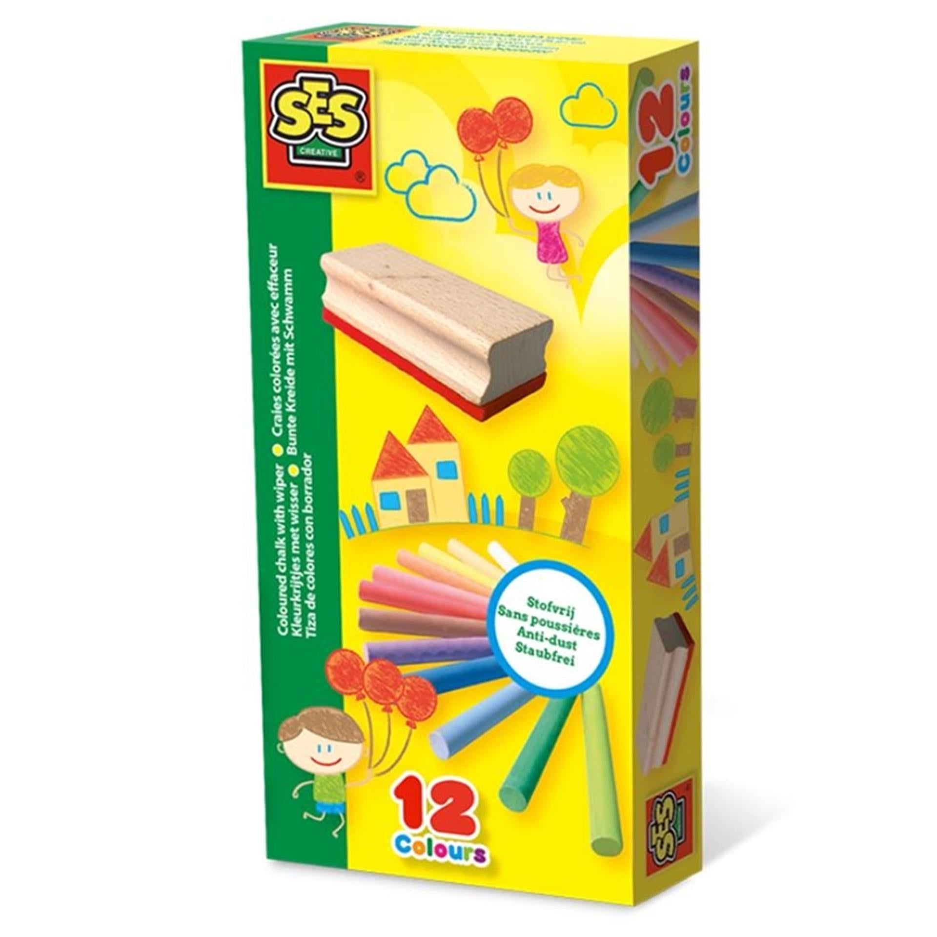 Ses creative ses kleurkrijtjes met wisser