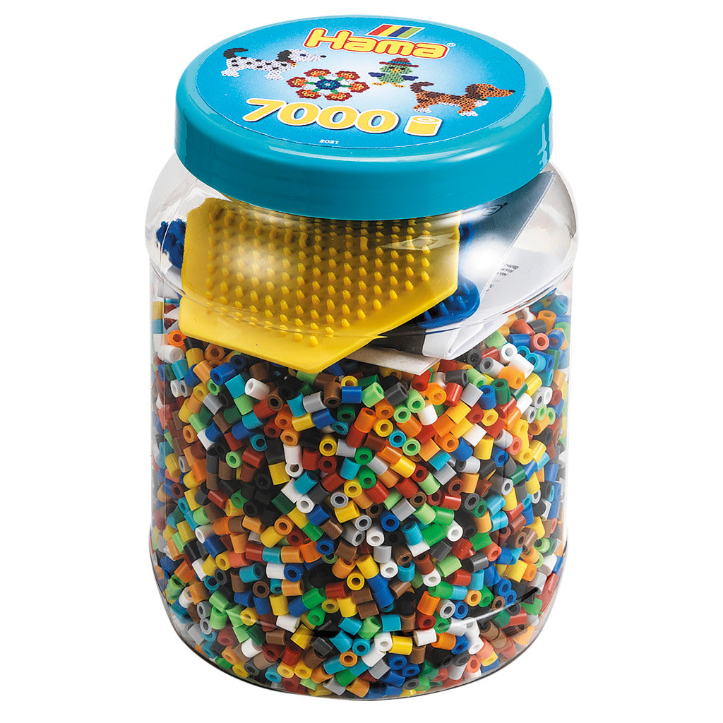 Hama strijkkralen multicolor met hond en zeshoekplaat 7000 stuks
