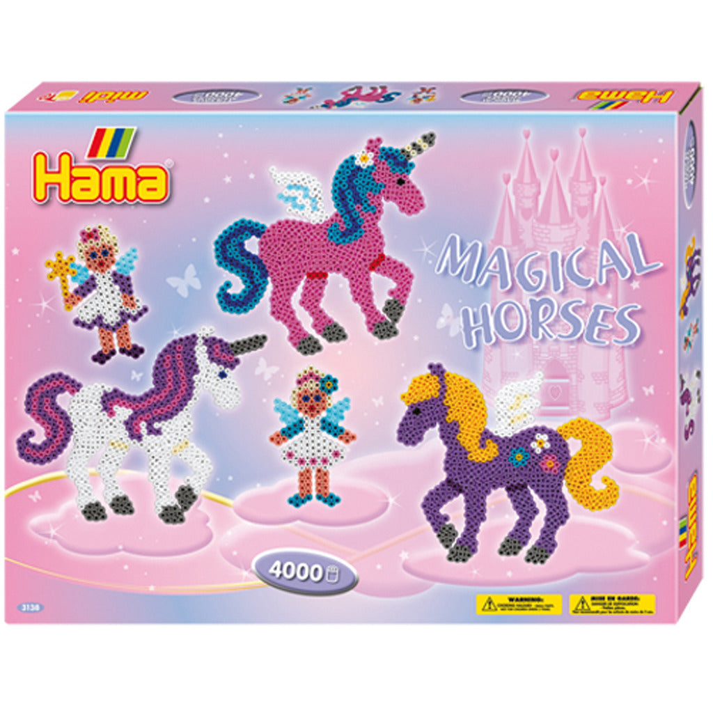 Hama strijkkralenset - magische paarden, 4000st.