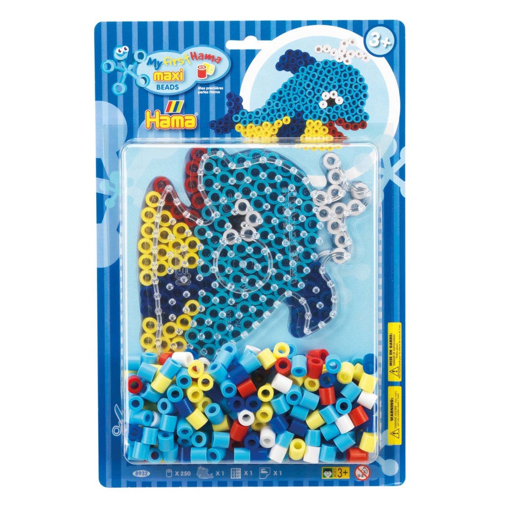 Hama maxi strijkkralen blisterverpakking dolfijn 250 stuks