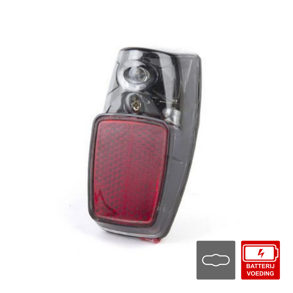 Ikzilight achterlicht reflector 1xled rood op kaart