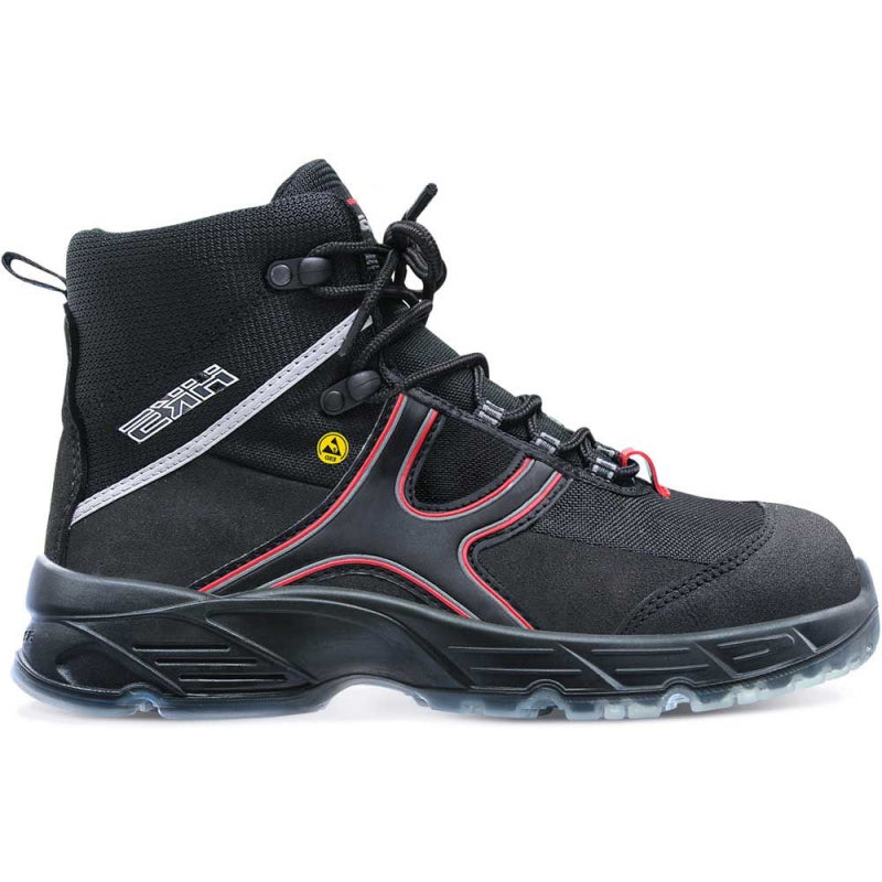 Hks werkschoen k5 ca hoog s3 | zwart rood | maat 43 - 00.162.053.43