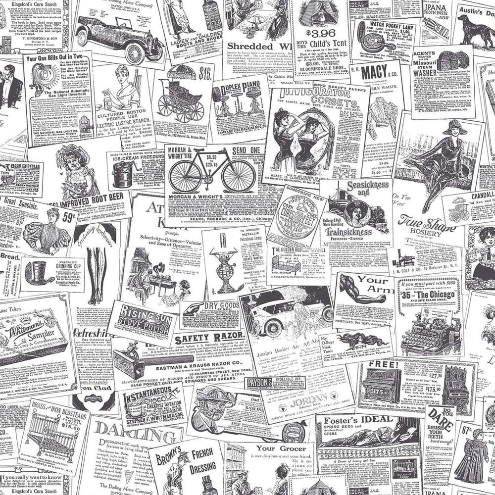 Noordwand Homestyle Behang Papers zwart en wit