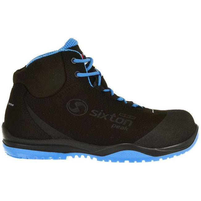 Sixton peak 91370-01 cuban hoog s3 src esd | zwart blauw | maat 39 - 00.091.104.39