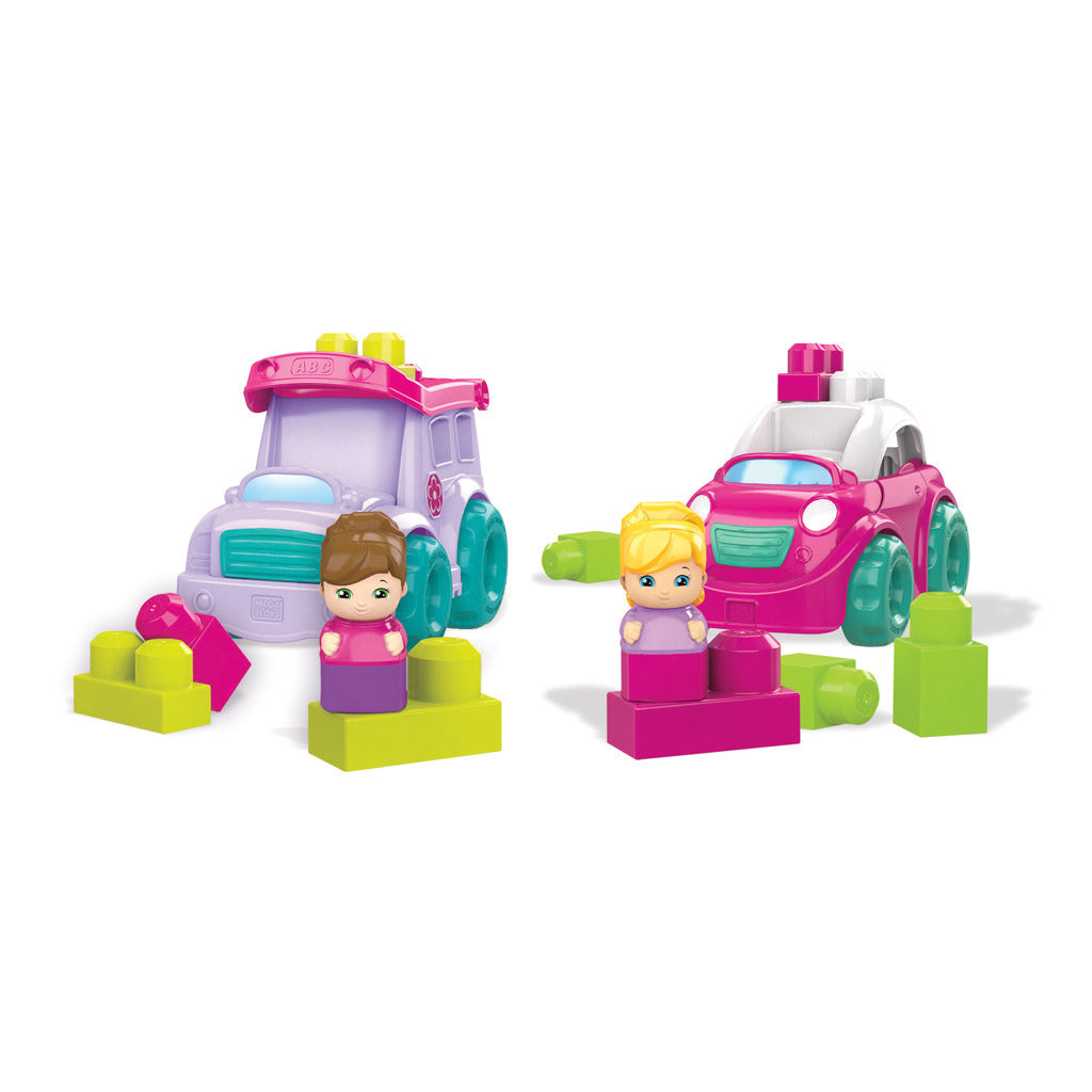 Mega Bloks Klein Voertuig + Figuur Roze
