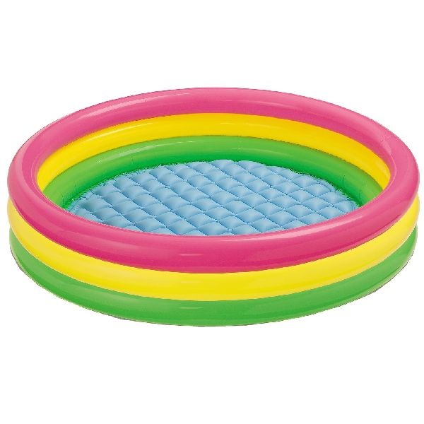 Intex sunset glow kinderzwembad + opblaasbare bodem 147x33cm