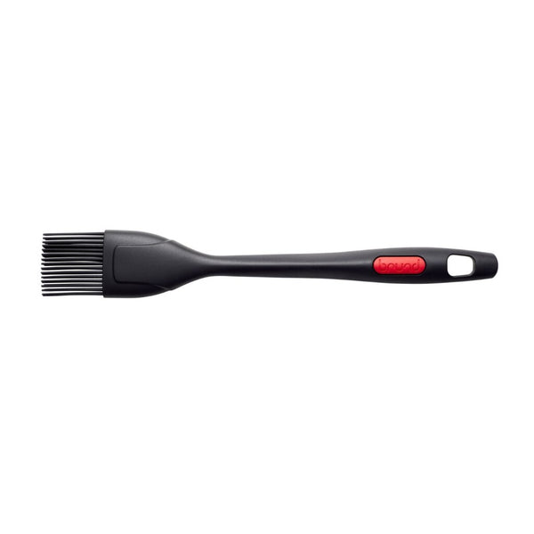 Brund siliconen borstel 27 cm zwart rood