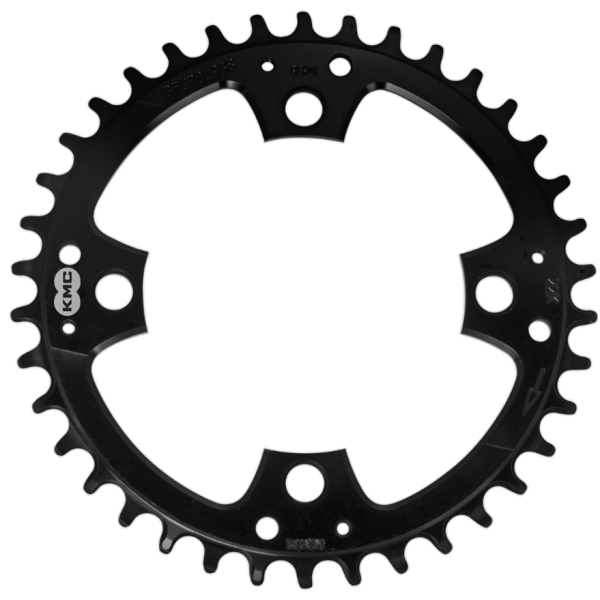 Kmc tandwiel bcd104 smal-breed 38t zwart