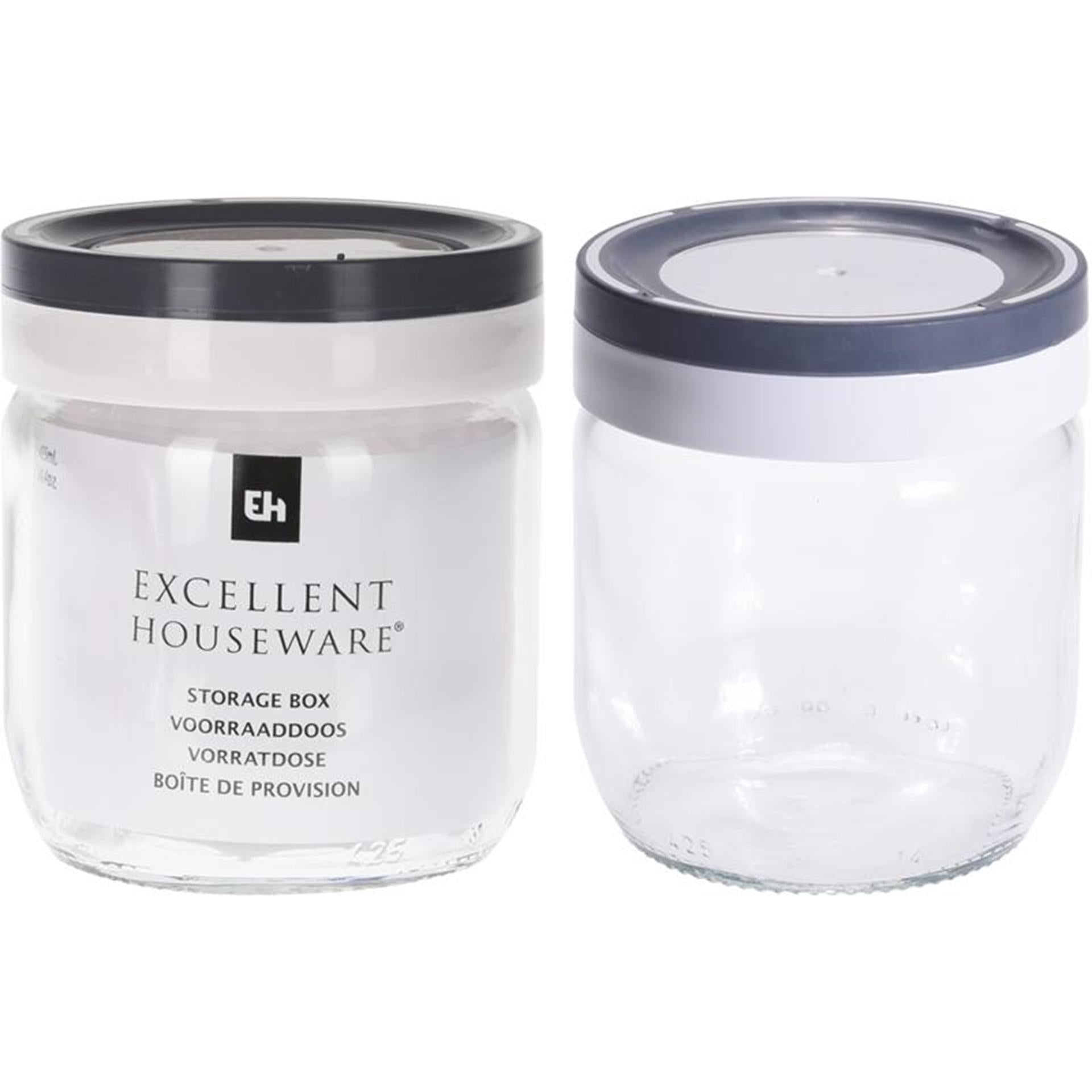 Excellent houseware voorraadpot glas 425ml