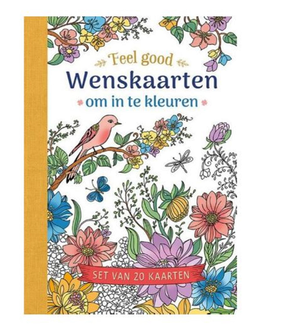 Deltas wenskaarten om in te kleuren - feel good