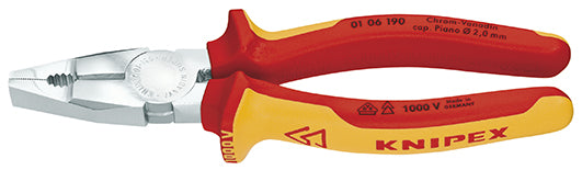 Knipex kombitang 01 06 190 combinatietang (rood geel)