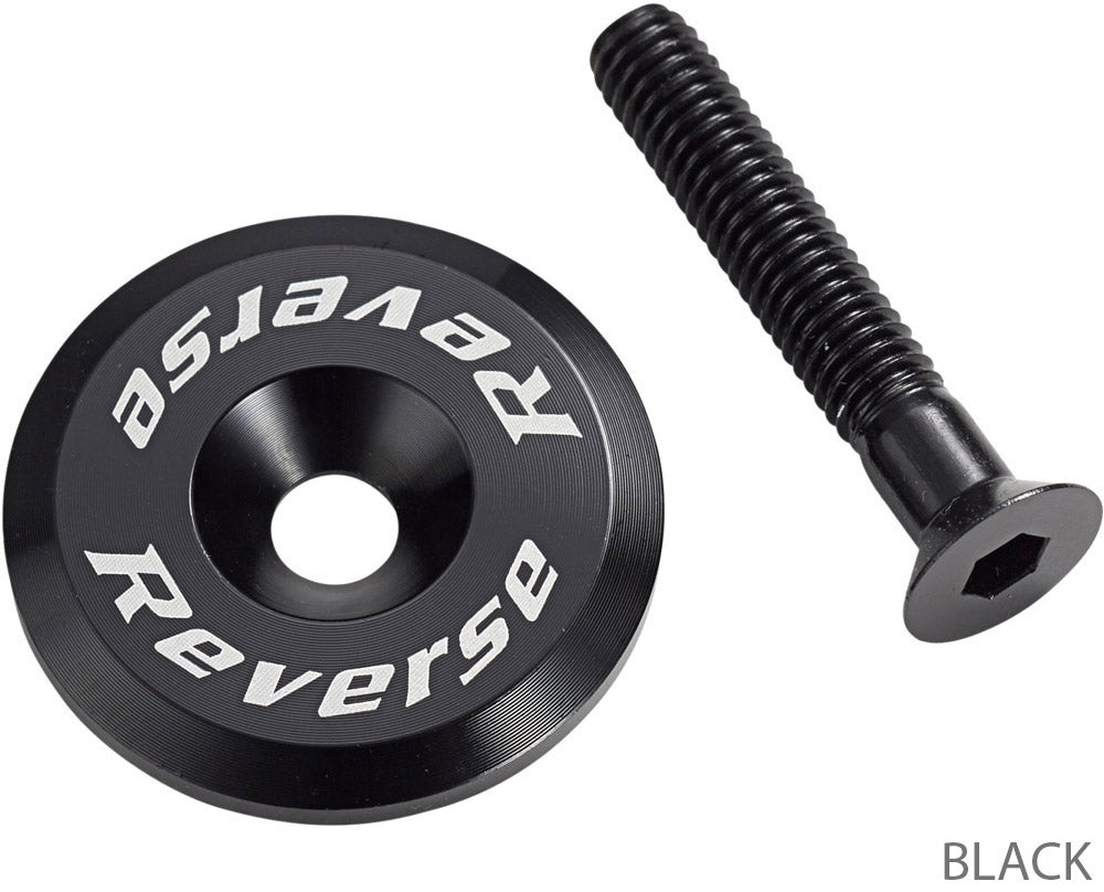 Reverse components stem cap with bolt | red