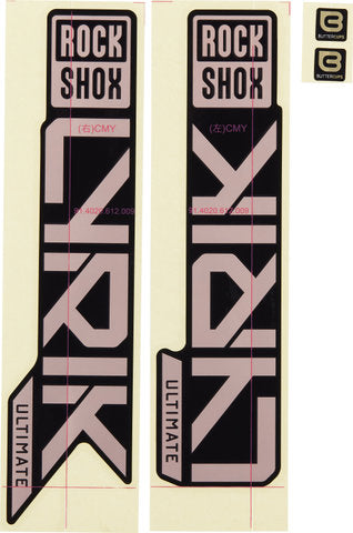 Rockshox decal kit for lyrik ultimate as of 2023 model