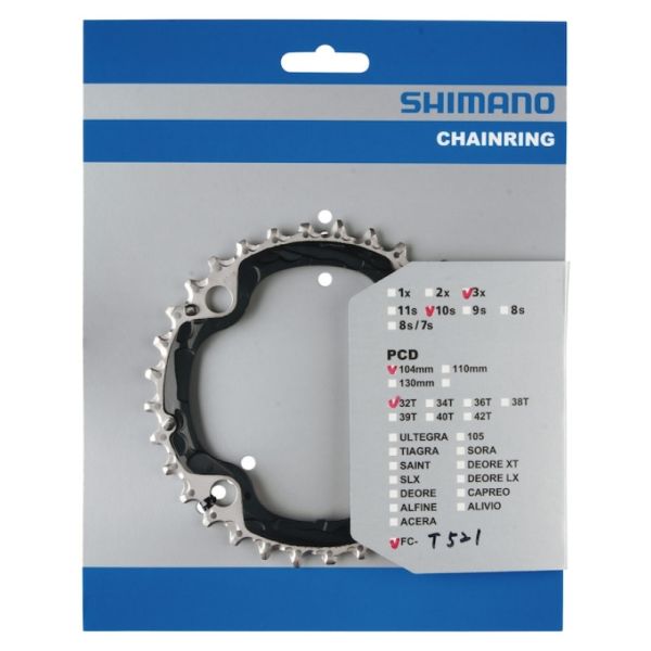 Shimano kettingblad deore 10v 32t y1nl98010 m610 zwart