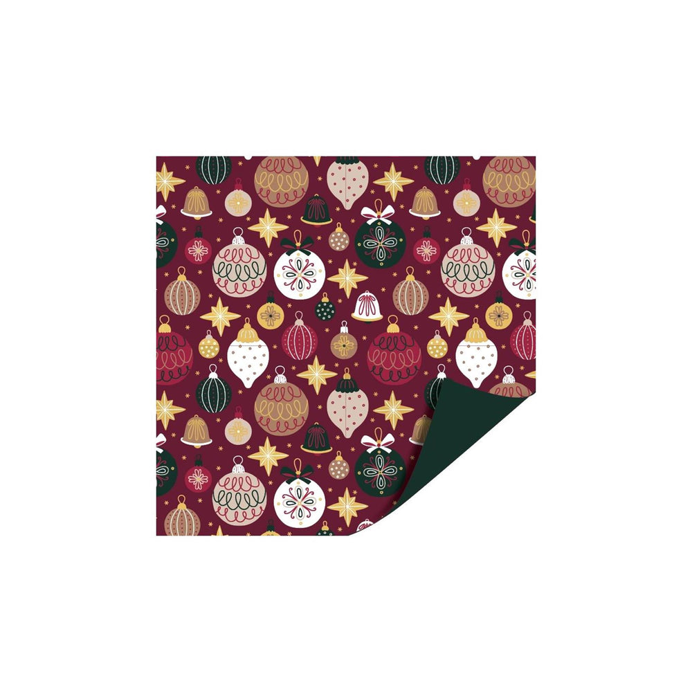 Kassaplan toonbankrol 50cm kerst ornamenten groen
