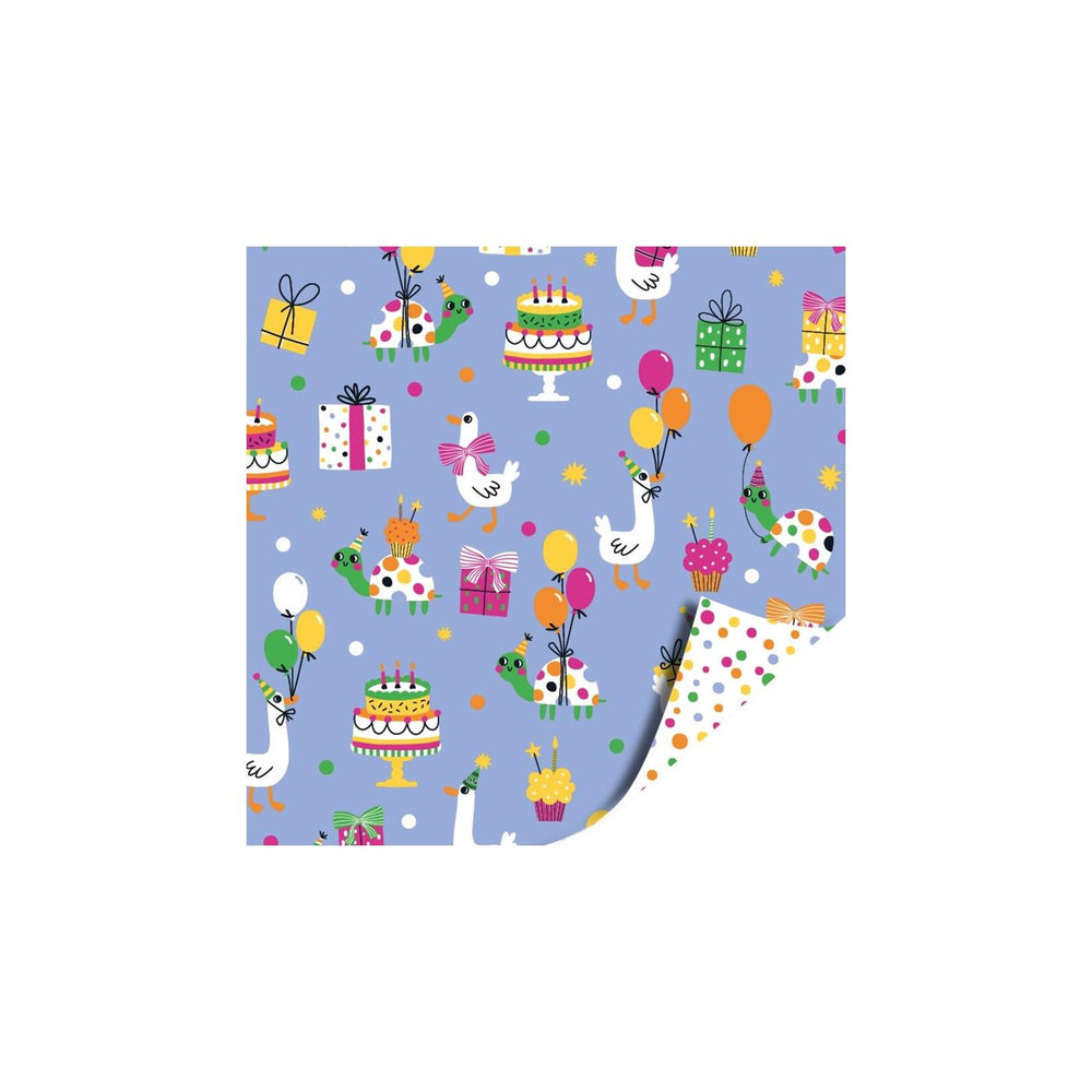 Kassaplan toonbankrol dubbelzijdig 50cm 100m - party time confetti