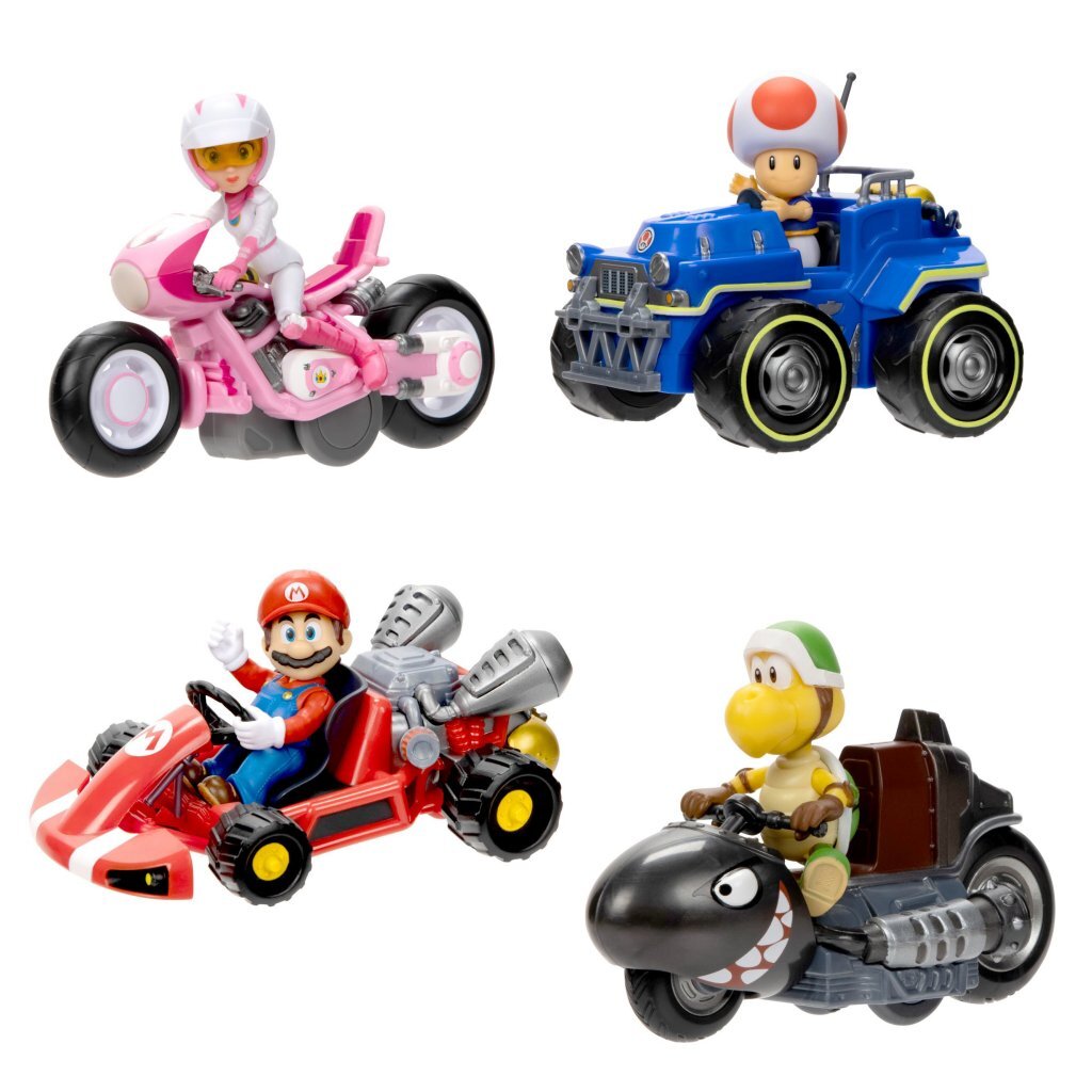 Super Mario film voertuig met figuur