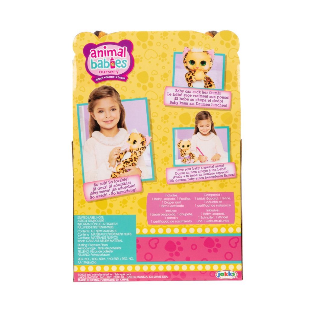 Jakks dierenbaby's luipaard + geluid