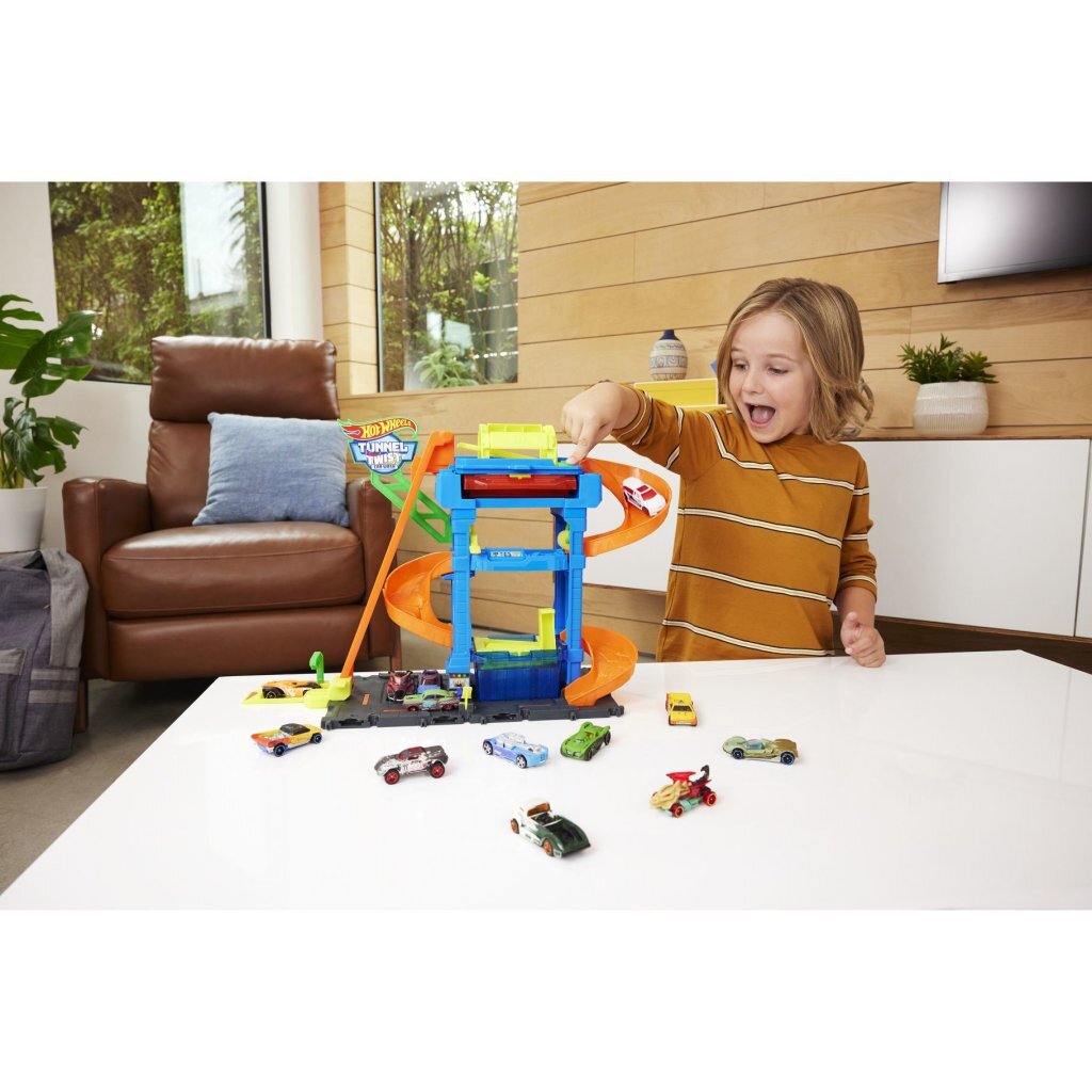 Mattel Hot Wheels City Tunnel Twist Autowasstraat