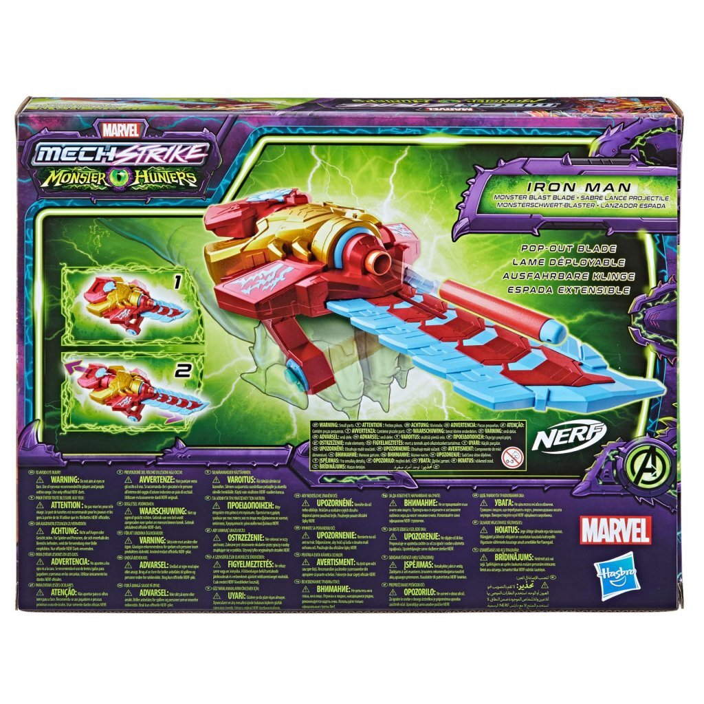 Nerf Marvel Mech Strike Monster Hunters Iron Man + 3 darts