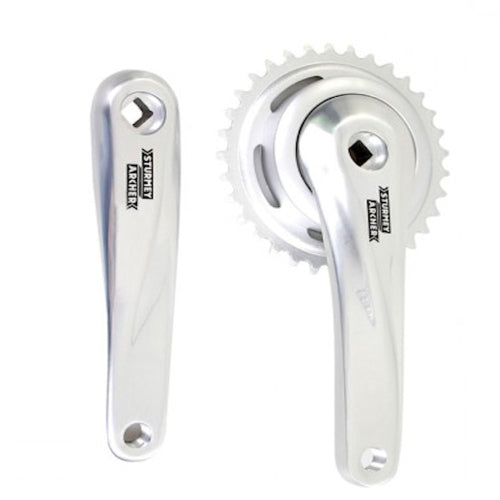 SunRace crankstel 33T, cranklengte 170 mm. zilver, aluminium, spieloos