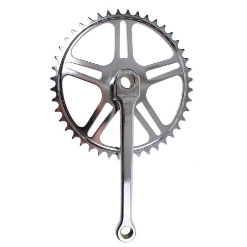 crankstelset met spiegat 44T 170 mm zilver