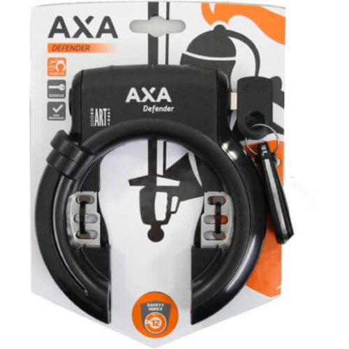 Axa defenser slot art2 zwart met spatbord bevestiging op kaart