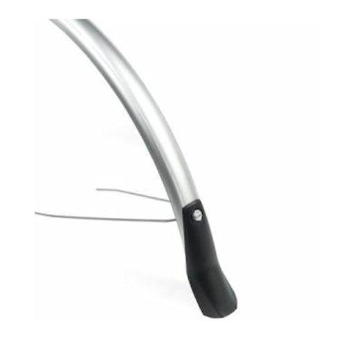Eurofender Snello achterspatbord 28 51mm breed, kleur: zilver kunststof
