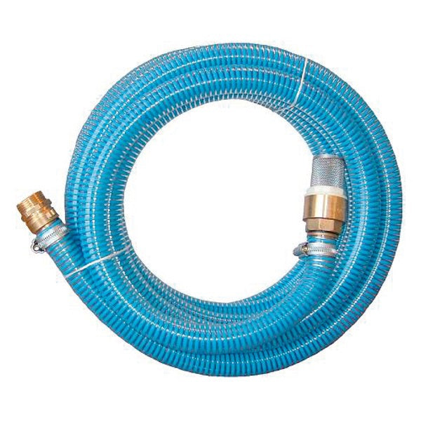 Producten aanzuigslang set 1 14 7m plus rvs zuigkorf plus messing aansl