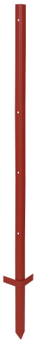 Ako producten hoekstaal paal rood gelakt 3mm 115cm 10 stuks