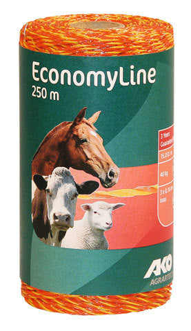 Ako producten economyline schrikdraad geel oranje 3rvs 0 16 250m