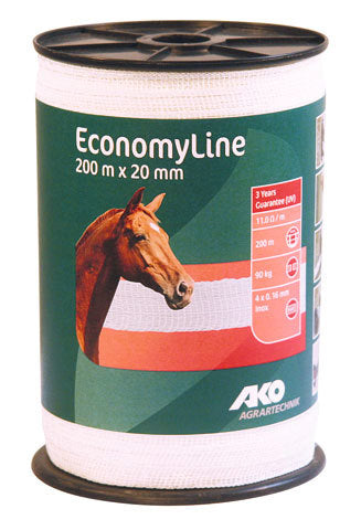 Ako producten economyline schriklint wit 2cm 200m